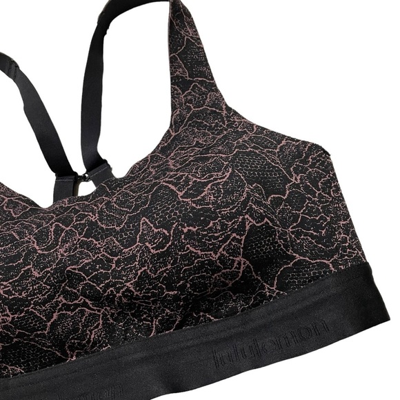 lululemon Fine Form Bra Ultra Lacescape Rose Black - Picture 8 of 16